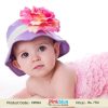 Beautiful Lavender Infant Hat With Big Pink Rose on the Side