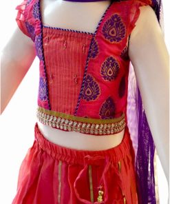 Orange and Purple Lehenga Ethnic Dress for Baby Girl Checks in India