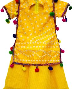 Leheriya Baby Gown, Buy Rajasthani Leheriya Dress, Kids Clothing Jaipur