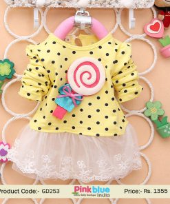 Pretty Designer Candy Dress for Kids