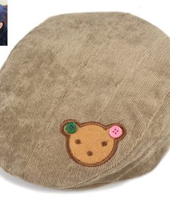 brown kids corduroy hat