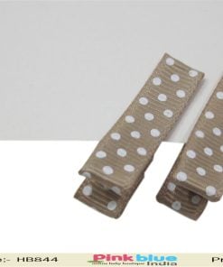 Brown Rectangle Hair Clips for Baby Girls