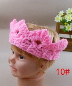 Buy Online Light Pink Crochet Crown Hat Photo Prop for Cute Indian Infants