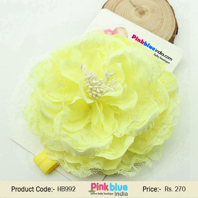 Fashionable Big Flower Hair Band for Girls
