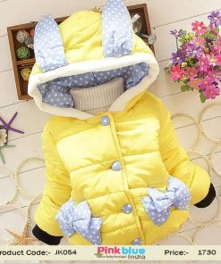 yellow baby winter jacket