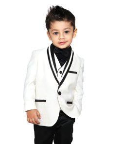 Baby Boy Tuxedo Suit White Kids Formal Wear Weddings