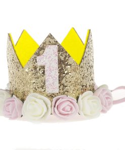 Customized Princess 1st Birthday crown headband
