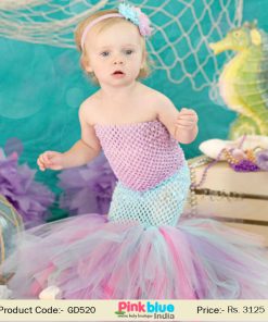Little Mermaid Birthday Tutu Dress Toddler Girl tutu Costume India