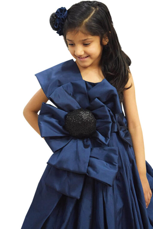 Navy Blue Princess Ball Gown Birthday Party Dress | Couture Long Gown