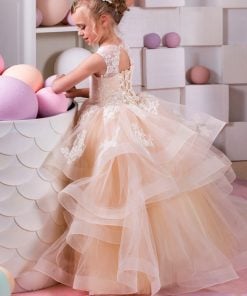 Little Princess Ball Gown Dress, Girls Long Flower Girl Birthday Dress online India