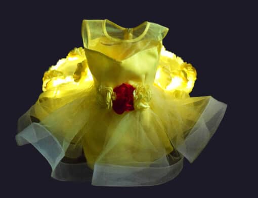 Shop light yellow dress for baby doll Online India, Birthday dress