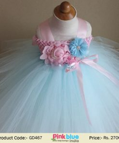 Pretty Little Princess Birthday Tutu Outfit in Blue Color