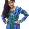 Long Chanderi Jacket with Crop Top & Palazzo for Baby Girl