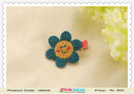 Baby Girls Hair Clip with Flower Motif