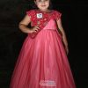 Luxury Hot Pink Angrakha Designer Party Wear Gown for Girls