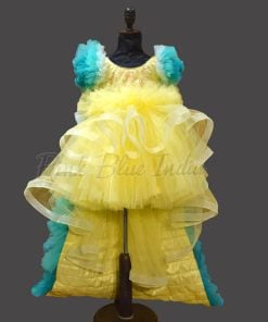 yellow party wear dress for baby girl Birthday