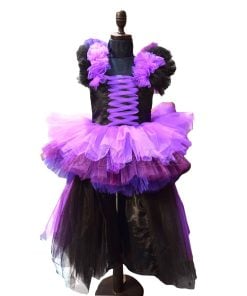 Mal Descendants Birthday Theme dress, Disney Mal Party Dress for Girl