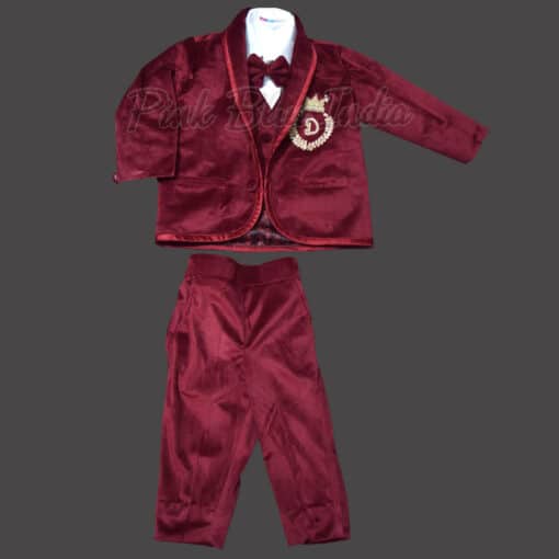 Party Wear 5 Piece Coat Suit for Boys