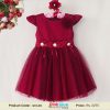 maroon toddler dress