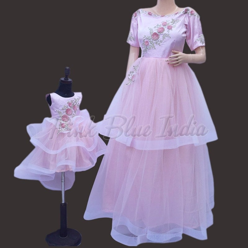 Mommy Daughter Birthday Dress, mother daughter matching outfits party gown