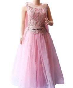 Indian Wedding Gown - Mauve Pink Women Party Wear Gown, Festive Gown Online India
