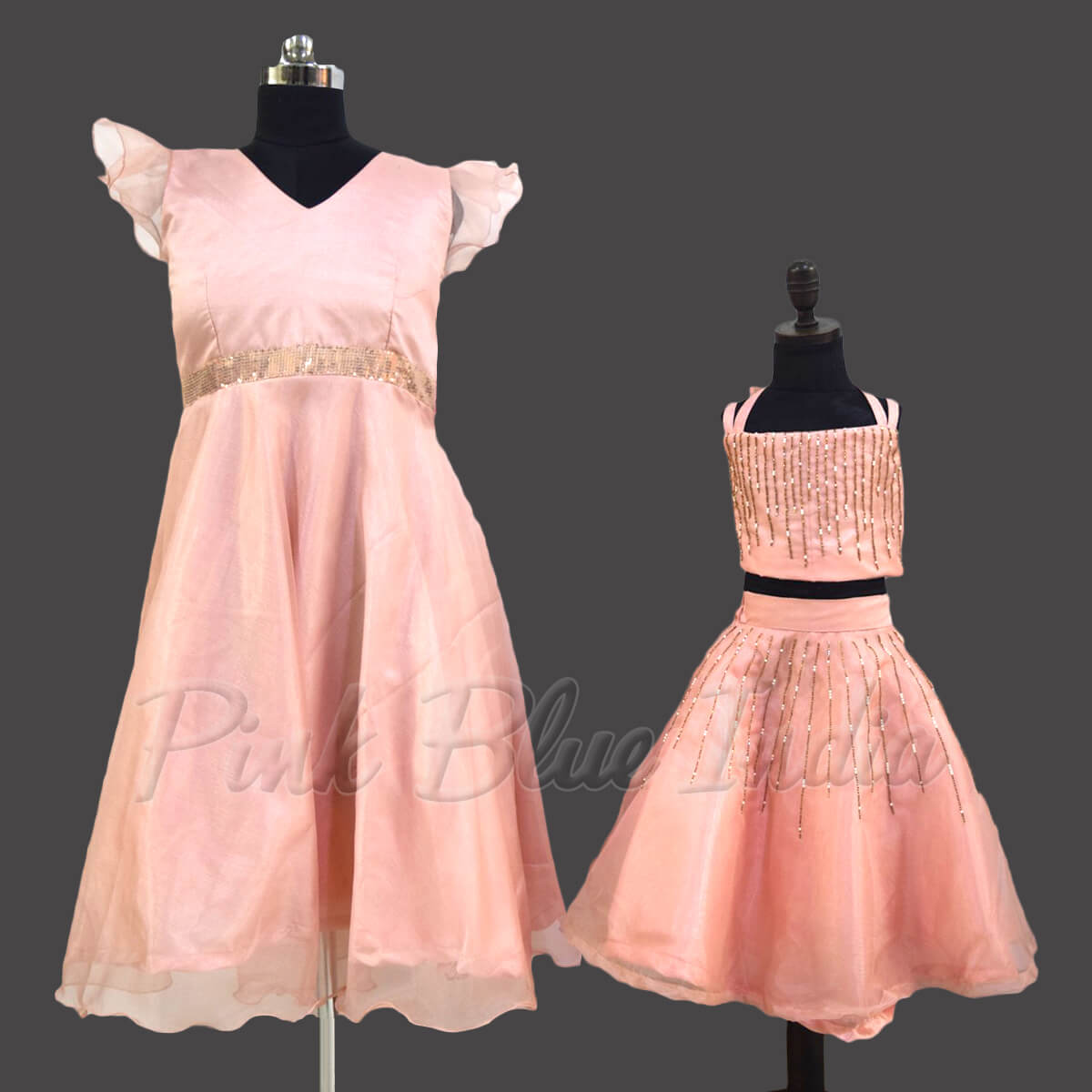 Organza Mom and Daughter Matching Outfit Dress