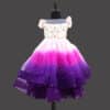 Multicolour handwork net gown girls party wear birthday stylish outfit