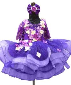 Kids girl Purple Multi Layered Party Wear Gown