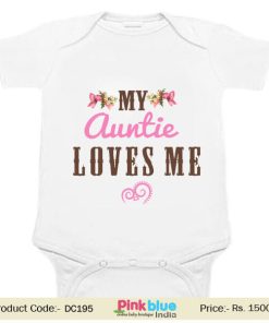 Buy Online Customized Baby Romper My Auntie Loves Me