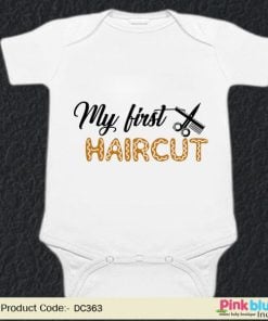 My First Haircut Personalized Newborn Baby Onesies, First Baby Romper Online India