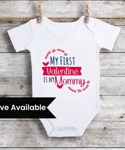My First Valentine's Day Baby Onesie - Newborn baby Valentine Day Outfit gift
