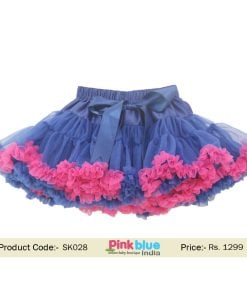 blue kids party skirt