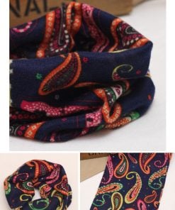 Shop Online Navy Blue Cowl for Toddler Baby Boys with Colorful Print