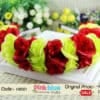Cute Neon Green and Red Flower Setting Floral Headband for Indian Infants