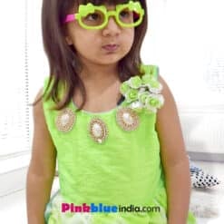 neon green kids dress