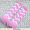 Indian Newborn Girl Leg Warmers in Baby Pink and White Stripes