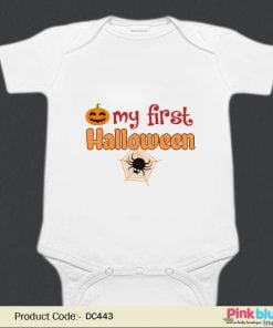 Infant Boys Girls My First Halloween Baby Pumpkin Costume Romper