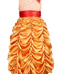 Toddler Girl Princess Bubble Ball Gown Satin Dress