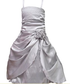 New Baby Girls Satin Flower Sleeveless Princess Party Gown India