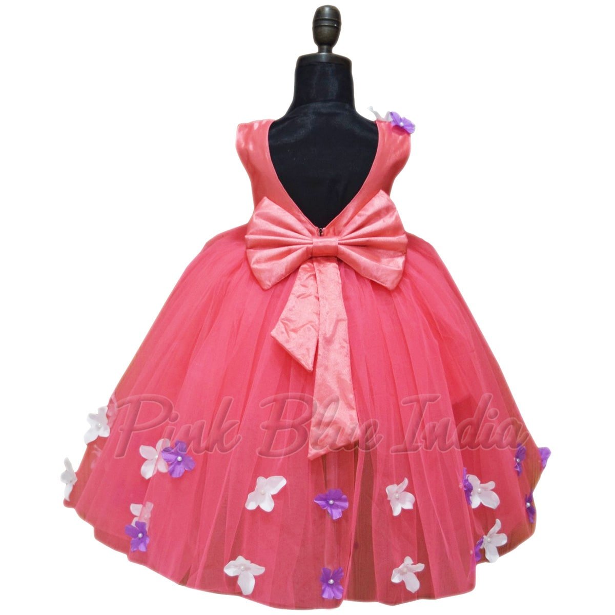 MPC Cute Fashion Baby Girls Princess Popcorn Net Party Wear Frock Dress  (Ba202161012_PorcornNet_Red_20_Red_18-24 Months)
