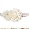 Off White Fashionable Infant Girl Headband with Flowers