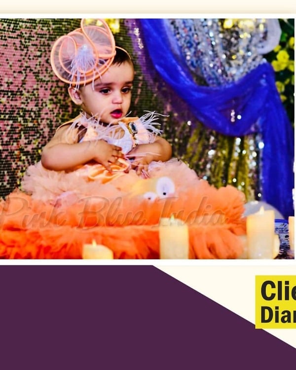 Ombre princess birthday gown for girls stylish party wear outfit