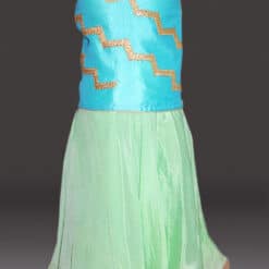 Kids Girl One Shoulder Indian Wedding Dress | Baby Crop Top and long skirt Outfit
