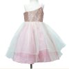Little Girls Pink One Shoulder Designer Ethnic Elegant Party Dress