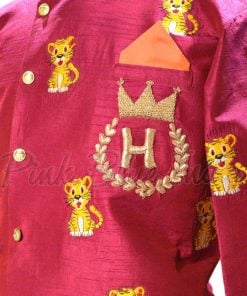 Lion king theme Jacket Dhoti Set for Boys