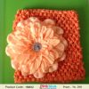 Orange Crochet Flower Children Headband
