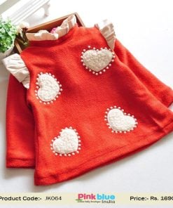 red baby woolen pullover