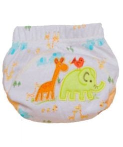 Pastel Shades Giraffe and Elephant Baby Diaper Cover in India