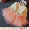 special baby birthday frock Peach and Off white