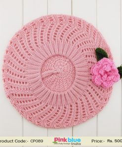 Peach Baby Fashionable Crochet Hat For Kids